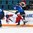 KAMLOOPS, BC - APRIL 1: Czech Republic's Martina Zednikova #7 and Finland's Jenni Hiirikoski #6 collide during quarterfinal round action at the 2016 IIHF Ice Hockey Women's World Championship. (Photo by Matt Zambonin/HHOF-IIHF Images)


